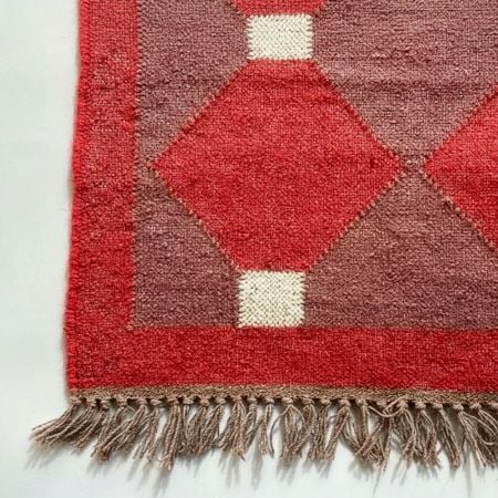 Handcrafted Multicolor Jute Vintage Dhurrie For Living Room